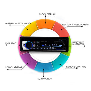 Multimídia 1din Estéreo com controle remoto - bluetooth